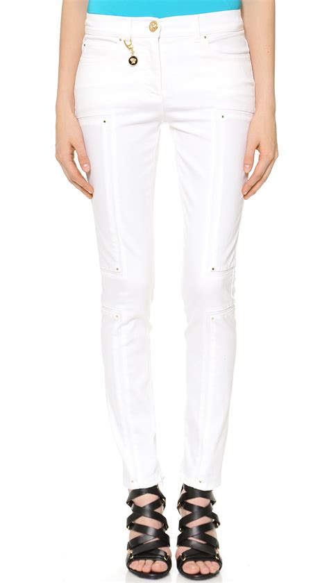 jeans versace bianco|versace jeans official website.